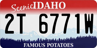 ID license plate 2T6771W