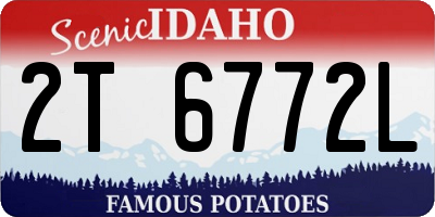 ID license plate 2T6772L