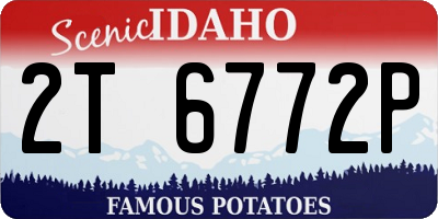 ID license plate 2T6772P