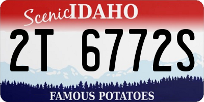 ID license plate 2T6772S
