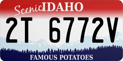 ID license plate 2T6772V