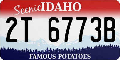 ID license plate 2T6773B