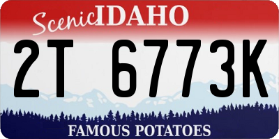 ID license plate 2T6773K