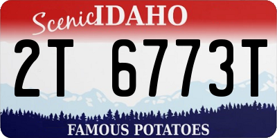 ID license plate 2T6773T