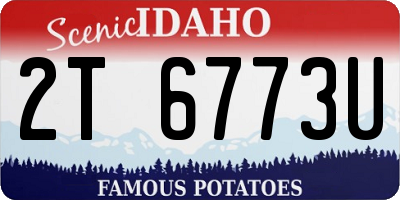 ID license plate 2T6773U