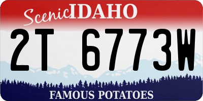 ID license plate 2T6773W
