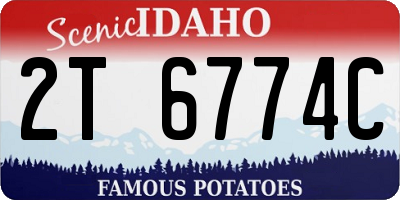 ID license plate 2T6774C