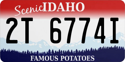 ID license plate 2T6774I
