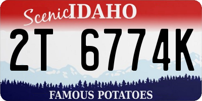 ID license plate 2T6774K
