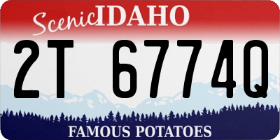 ID license plate 2T6774Q