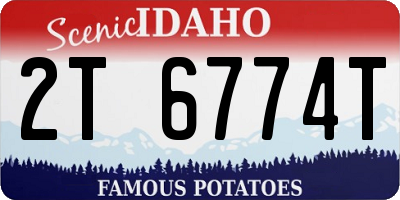 ID license plate 2T6774T