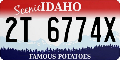 ID license plate 2T6774X