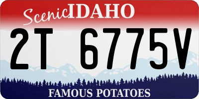 ID license plate 2T6775V