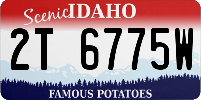 ID license plate 2T6775W