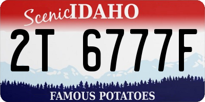 ID license plate 2T6777F