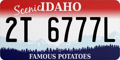 ID license plate 2T6777L