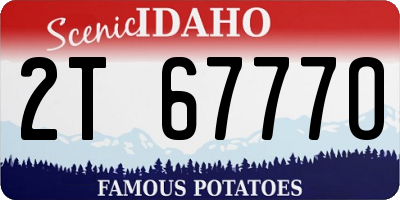 ID license plate 2T6777O