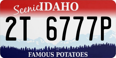 ID license plate 2T6777P