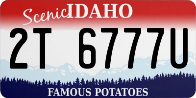 ID license plate 2T6777U