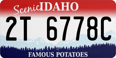 ID license plate 2T6778C