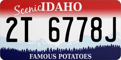 ID license plate 2T6778J