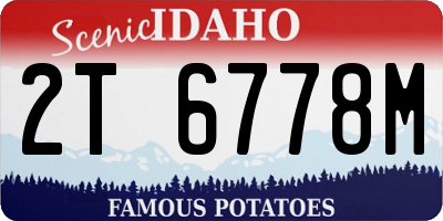 ID license plate 2T6778M