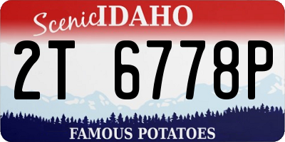 ID license plate 2T6778P
