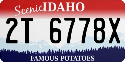 ID license plate 2T6778X