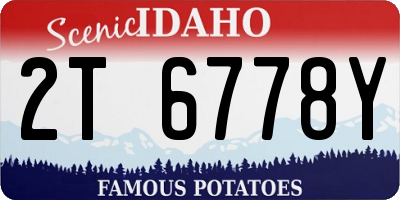 ID license plate 2T6778Y