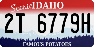 ID license plate 2T6779H