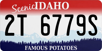 ID license plate 2T6779S