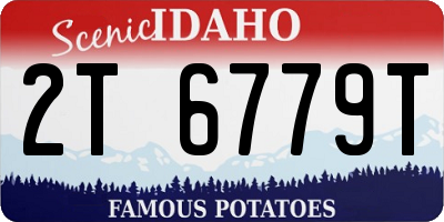 ID license plate 2T6779T