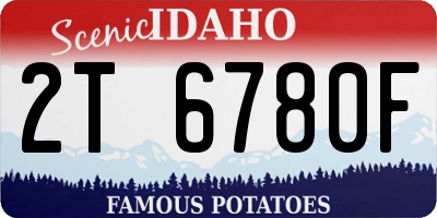 ID license plate 2T6780F