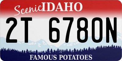 ID license plate 2T6780N