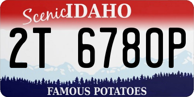 ID license plate 2T6780P
