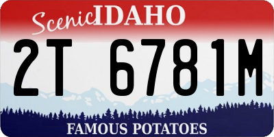 ID license plate 2T6781M