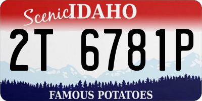 ID license plate 2T6781P