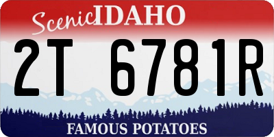 ID license plate 2T6781R