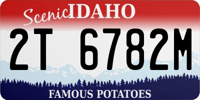 ID license plate 2T6782M