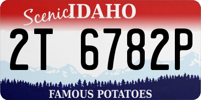 ID license plate 2T6782P