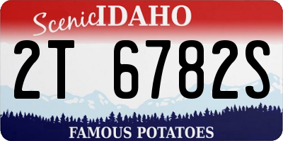 ID license plate 2T6782S