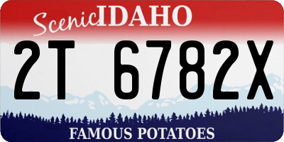 ID license plate 2T6782X