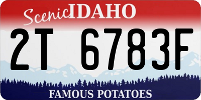 ID license plate 2T6783F