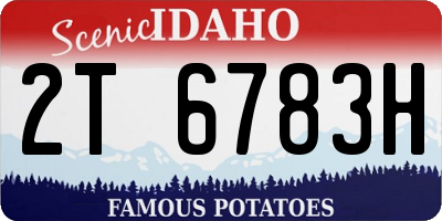 ID license plate 2T6783H