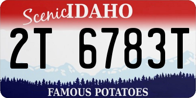 ID license plate 2T6783T