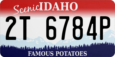 ID license plate 2T6784P