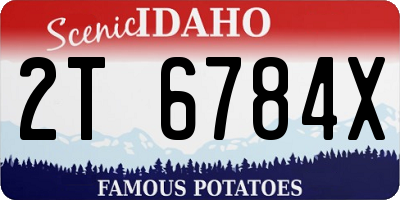ID license plate 2T6784X