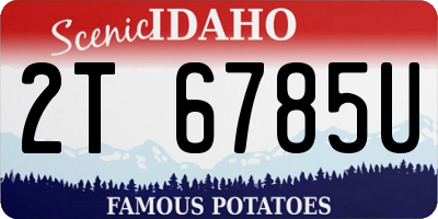 ID license plate 2T6785U