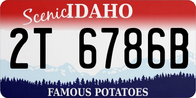 ID license plate 2T6786B