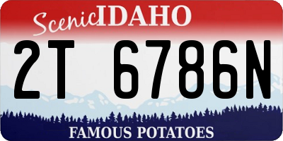 ID license plate 2T6786N